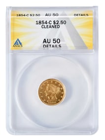 1854-C $2-1/2 Quarter Eagle Gold Coin [Charlotte]