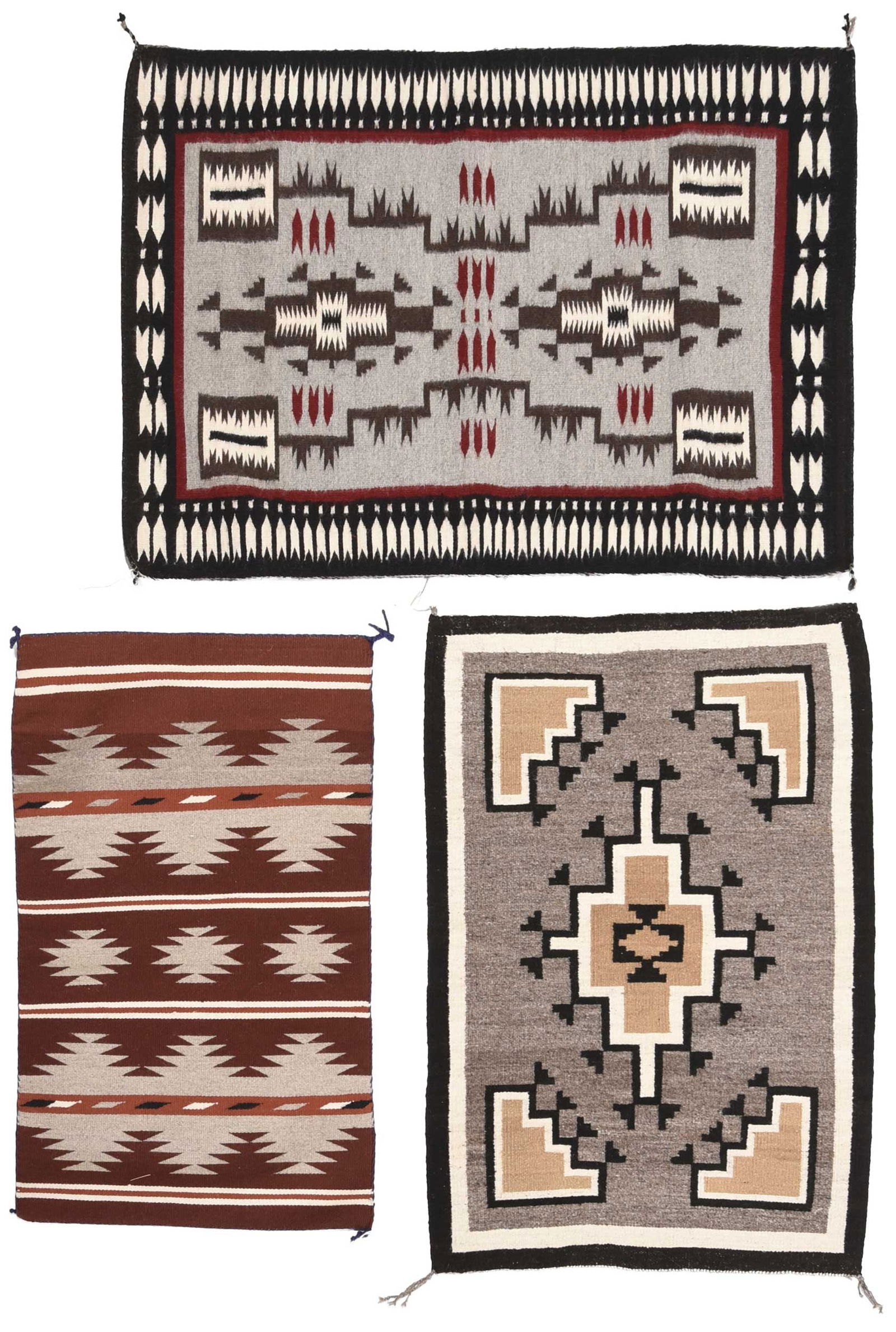 Three Regional Navajo Trading Post Weavings (1 of 7)