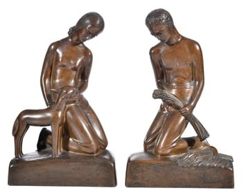Heinz Warneke, A Pair of Figural Bronzes