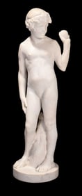 Karl Heinrich Gruppe Sculpture, Young Girl with Cat