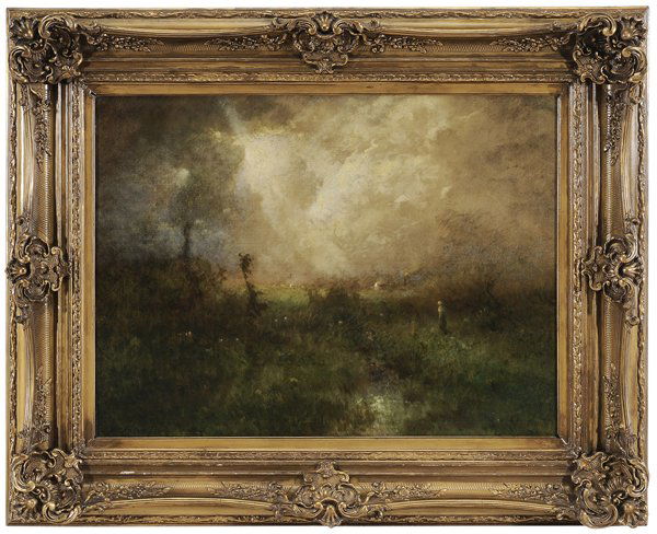George Inness, Jr.: (American, 1853-1926) After the Storm, Tarpon Springs, circa 1921, signed lower left "Inness Jr", oil on canvas, 28 x 32-1/4 in.; gilt wood and composition frame; Lot accompanied by an autographed sep