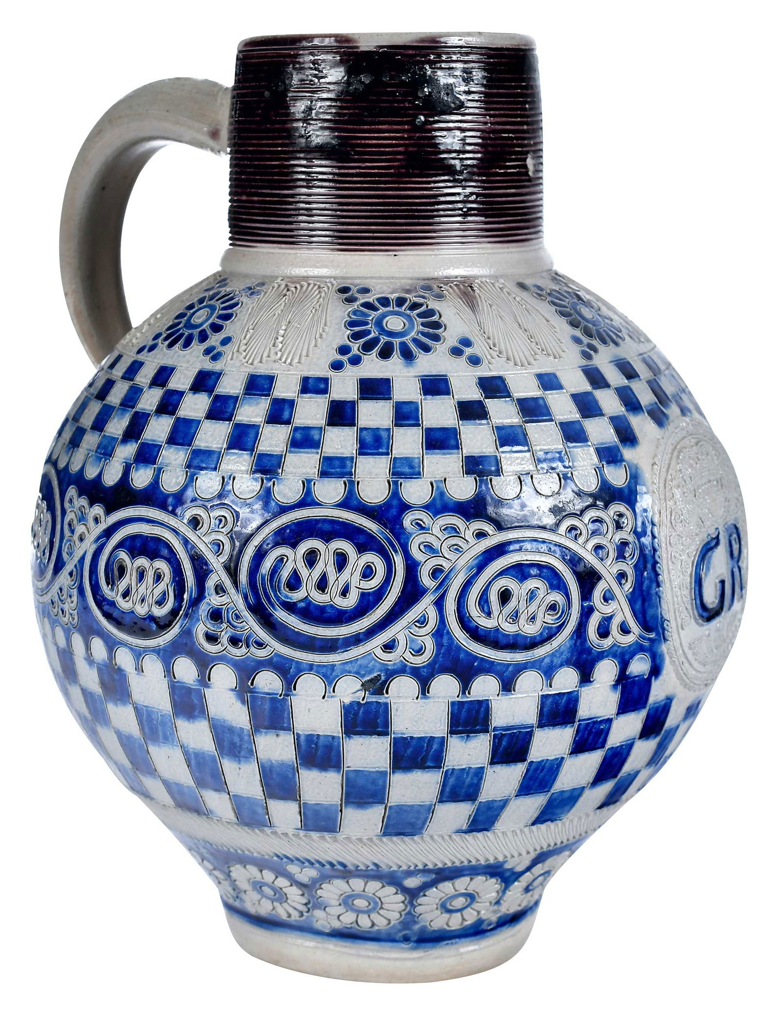 Large Westerwald Salt Glazed "GR" Jug (1 of 16)