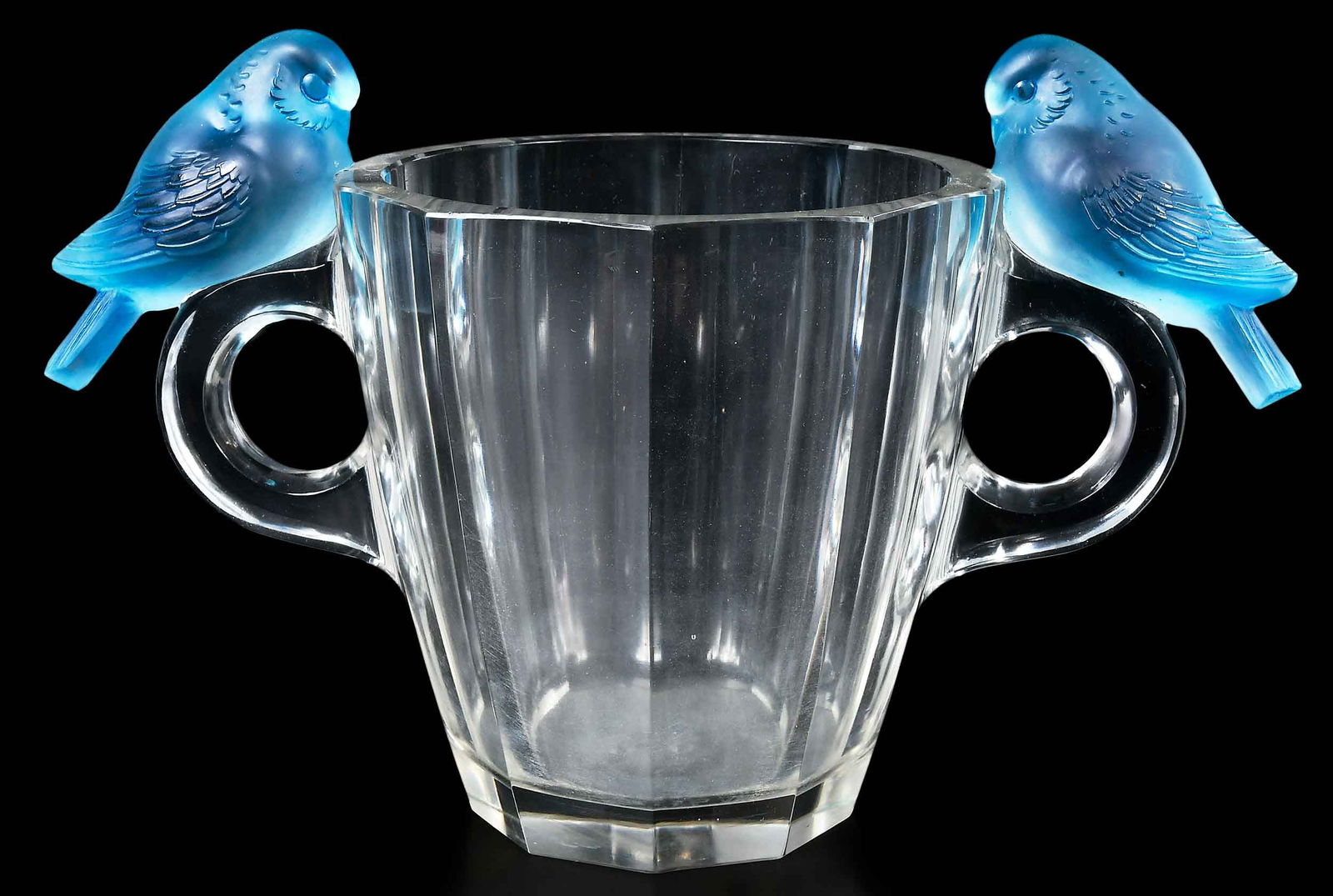 Rene Lalique 'Deux Pigeons' Glass Vase (1 of 12)