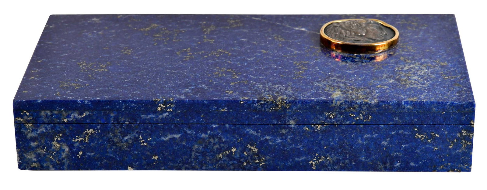 18kt. Lapis Lazuli Box with Alexander the Great Medallion (1 of 8)