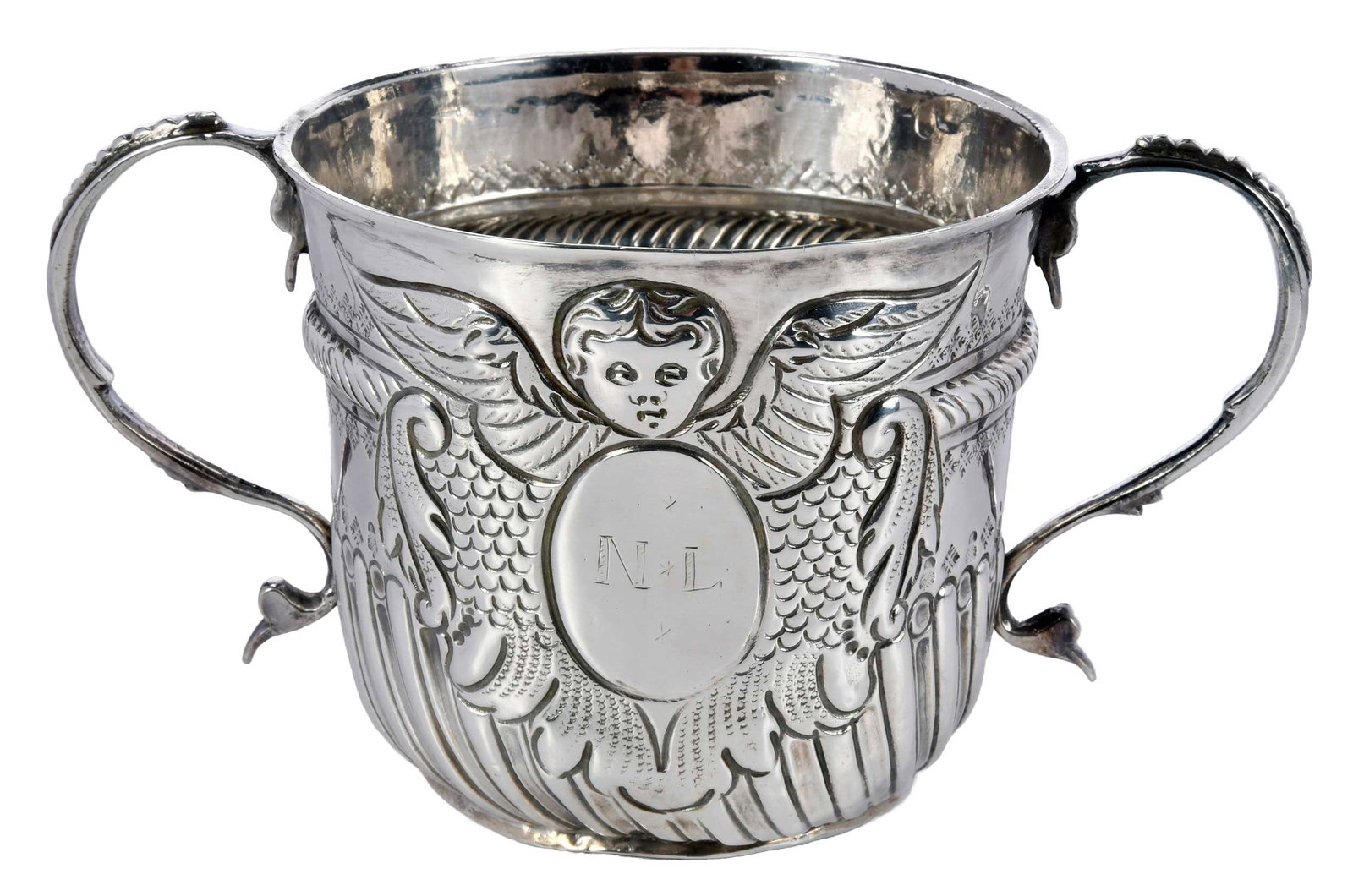 Queen Anne English Silver Caudle Cup (1 of 8)