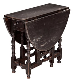 American William and Mary Diminutive Painted Gate Leg Table