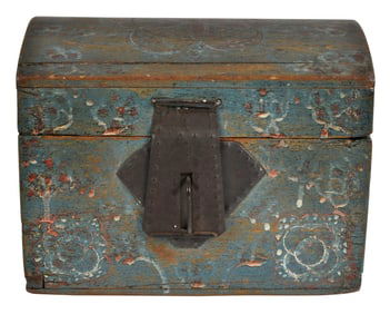 Compass Artist Painted Dome Lidded Box