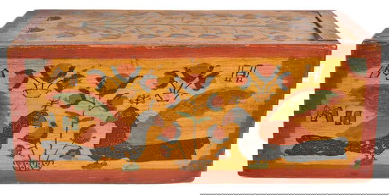 Pennsylvania Folk Art Initialed Slide Top Box