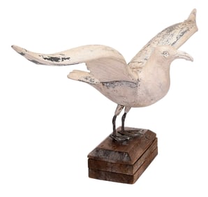 American Carved and Paint Decorated Herring Gull ex. Stephen Score
