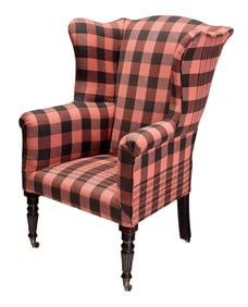 Classical Mahogany and Upholstered Arm Chair