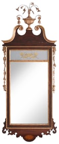 Federal Gilt and Inlaid Eglomise Mirror