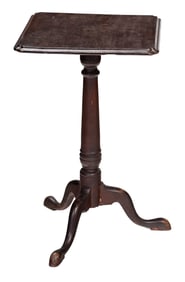 New England Chippendale Candle Stand in Old Surface