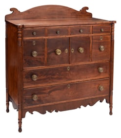 New England Federal Figured Mahogany Sideboard