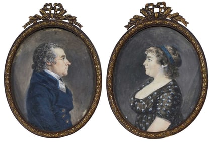 Pair of 19th Century Portrait Miniatures