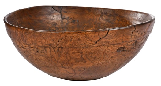 Large Treen Burlwood Bowl