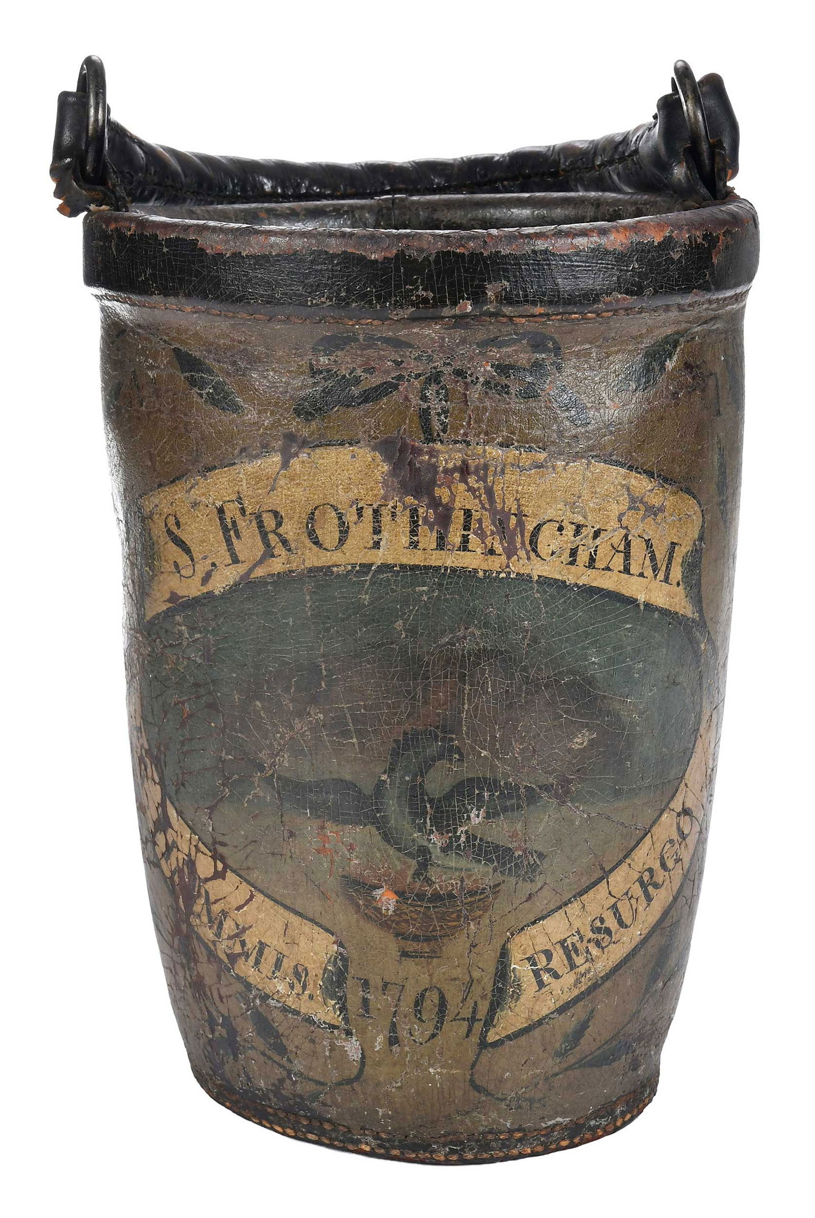 Fire Bucket dated 1794, "From Flames I Rise" (1 of 9)