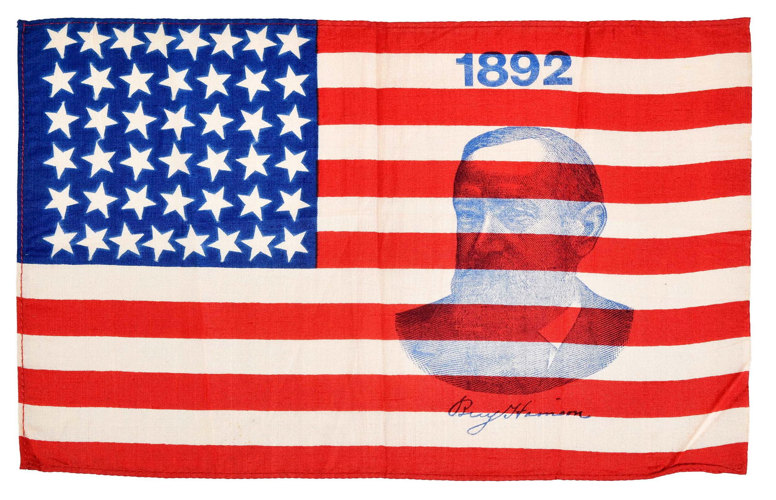Benjamin Harrison Silk Portrait Flag (1 of 9)
