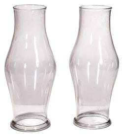 Large Pair of Hurricane Glass Shades