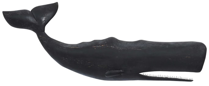 Folk Art Carved and Painted Sperm Whale
