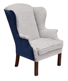 Chippendale Upholstered Wingback Chair