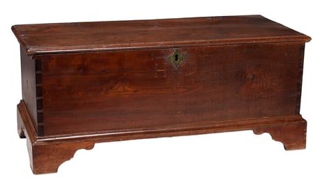 American Chippendale Inlaid Walnut Lift Top Chest with Maryland History