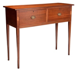 Southern Federal Style Inlaid Walnut Hunt Board