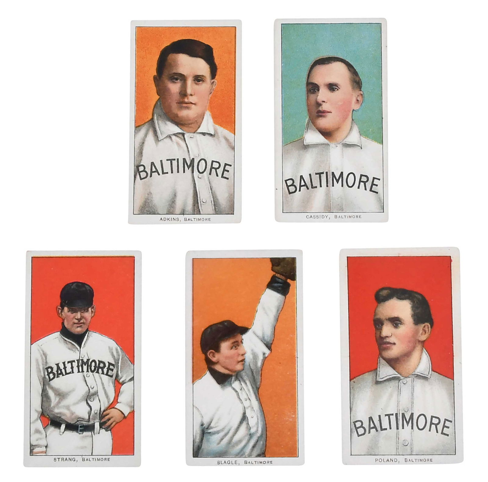 Five T206 Cards of Baltimore Orioles (1 of 5)