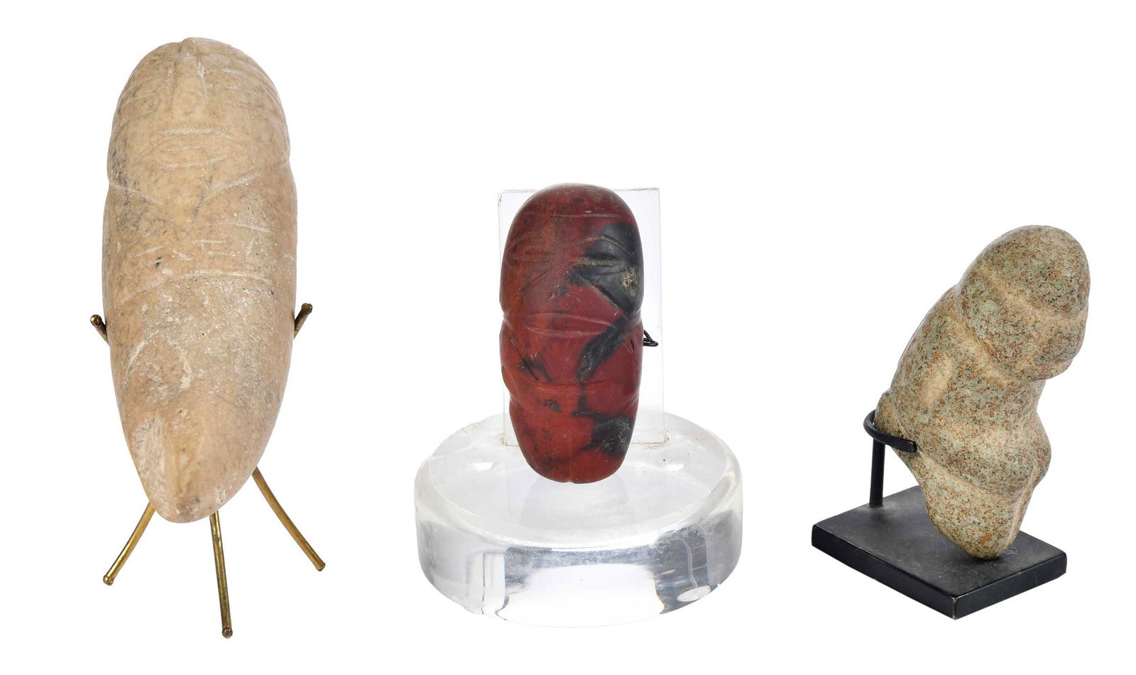 Three Mezcala or Style Carved Stone Objects (1 of 10)