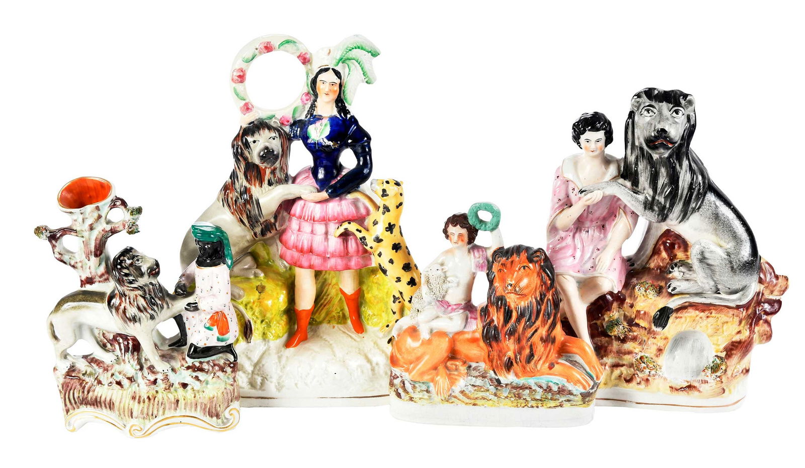 Four Staffordshire Figural Scene Table Objects (1 of 11)