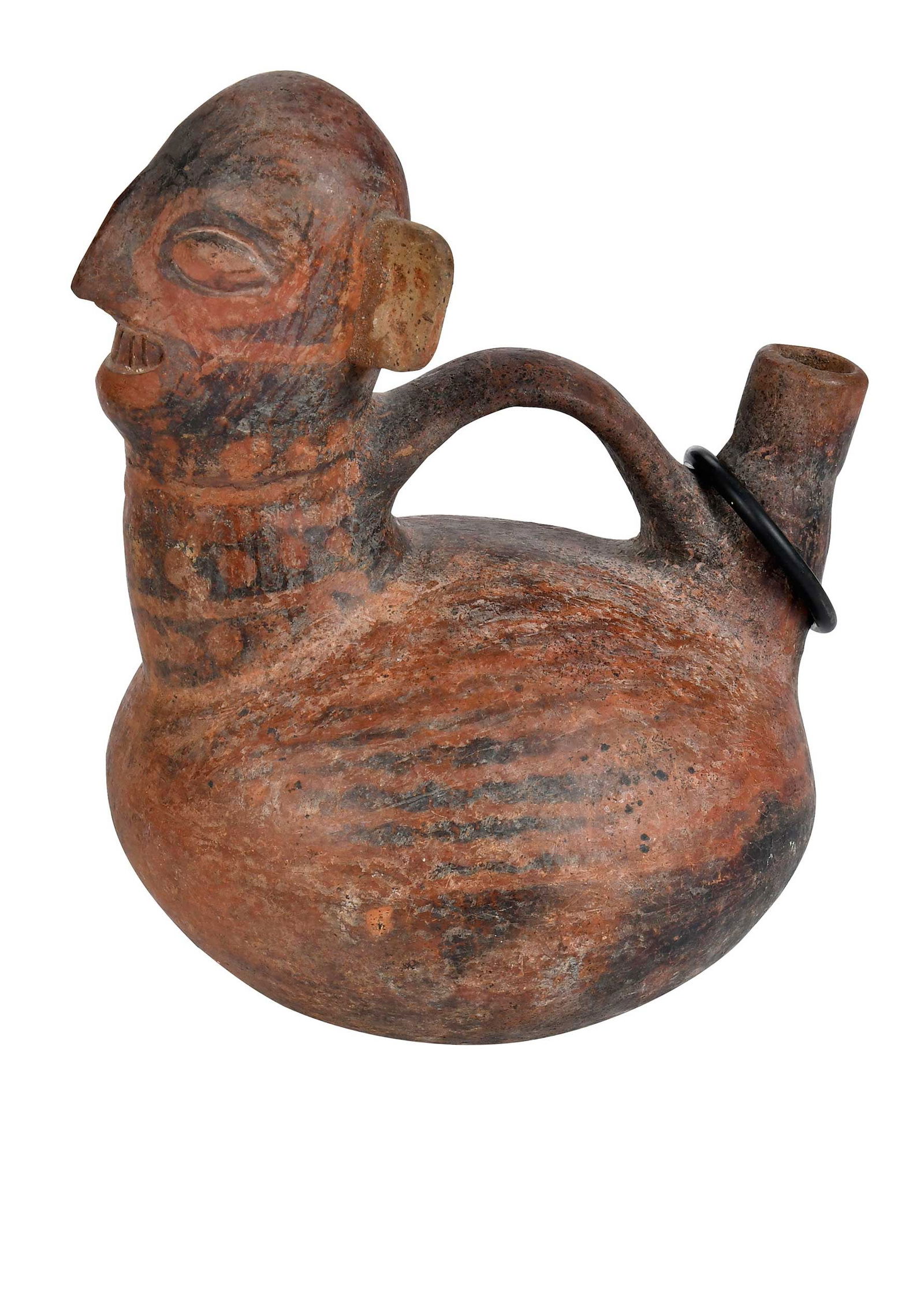Vicus or Style Ceramic Figural Whistle Stirrup Vessel (1 of 6)