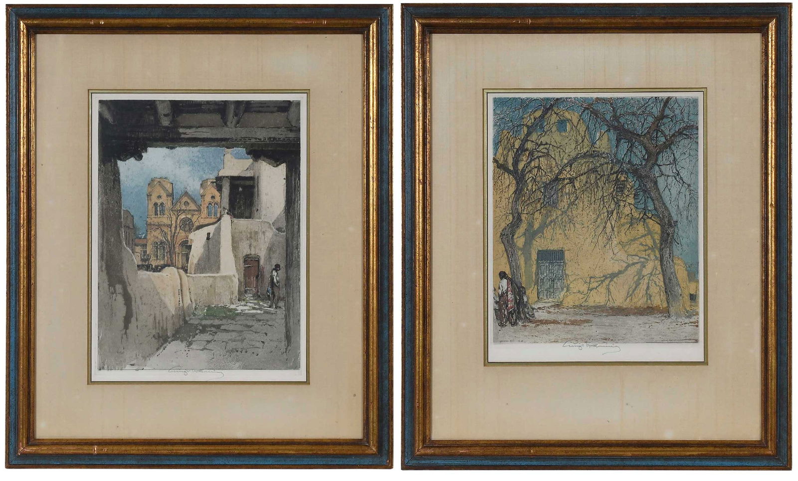 Luigi Kasimir, Two Santa Fe Etchings (1 of 11)