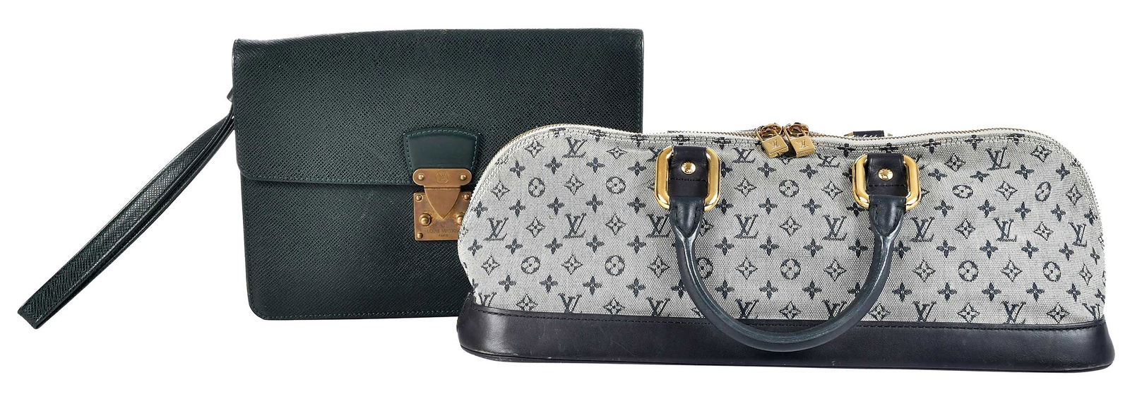 Louis Vuitton Monogram Alma Long and Taiga Leather Kourad Clutch Bag (1 of 12)