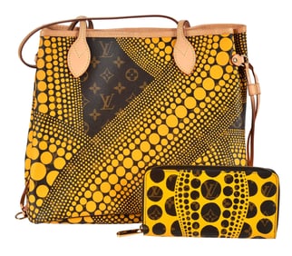 Louis Vuitton Yayoi Kusama Monogram Wave Tote with Wallet