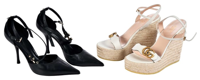 Two Pairs of Gucci Ladies Shoes