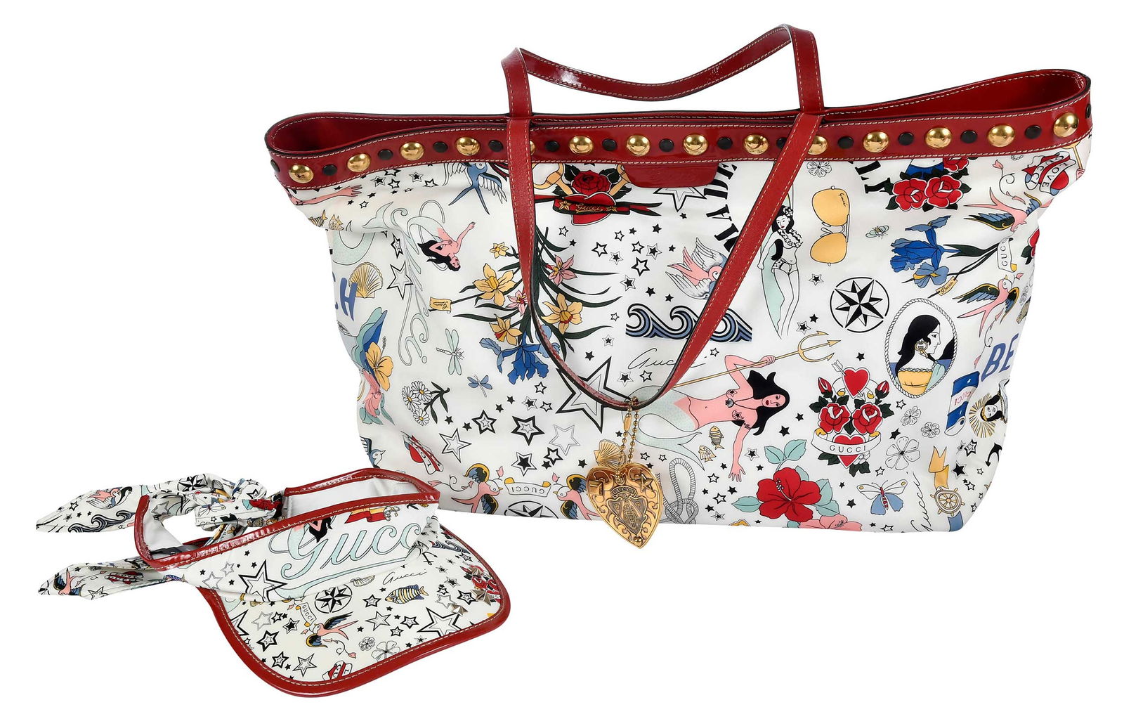Gucci Mermaid Babouska Tote and Matching Visor (1 of 13)