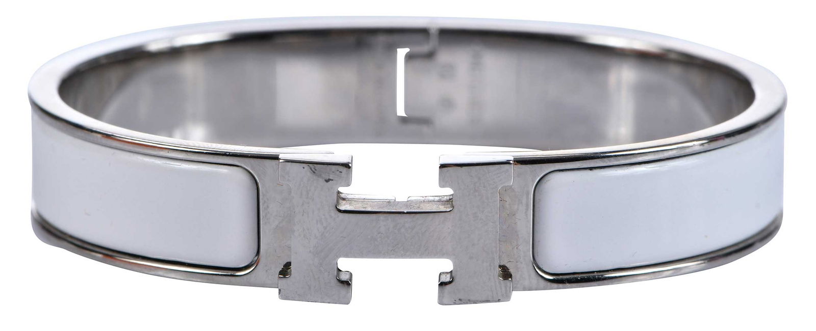 Hermes Enamel Narrow H Clic Clac Bracelet with Box (1 of 8)