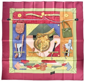Hermes Tout Cuir Silk Scarf