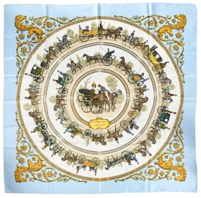 Hermes La Promenade de Longchamps Silk Scarf