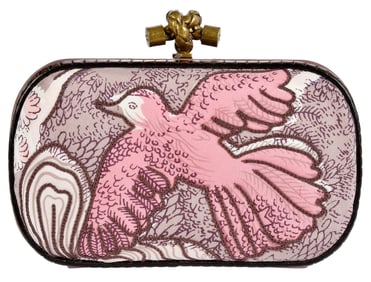 Bottega Veneta Pochette Knot Silk Clutch Bag
