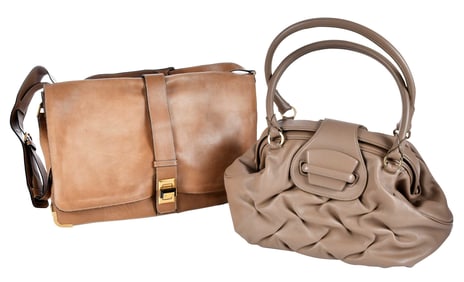Two Designer Leather Bags, Smythson and Lanvin