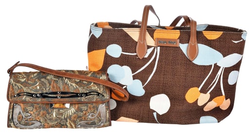 Two Miu Miu Handbags, Tote and Baguette