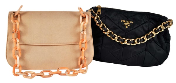 Two Prada Shoulder Bags