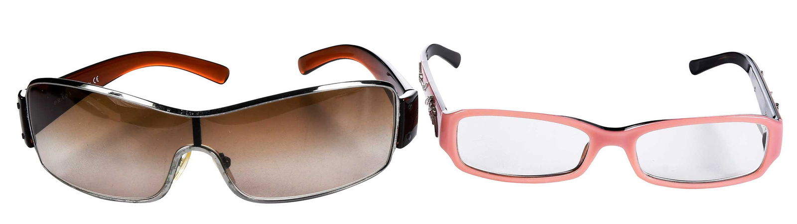 Prada Small Saffiano Leather Trifold Wallet with Sunglasses and Reading Glasses (1 of 18)