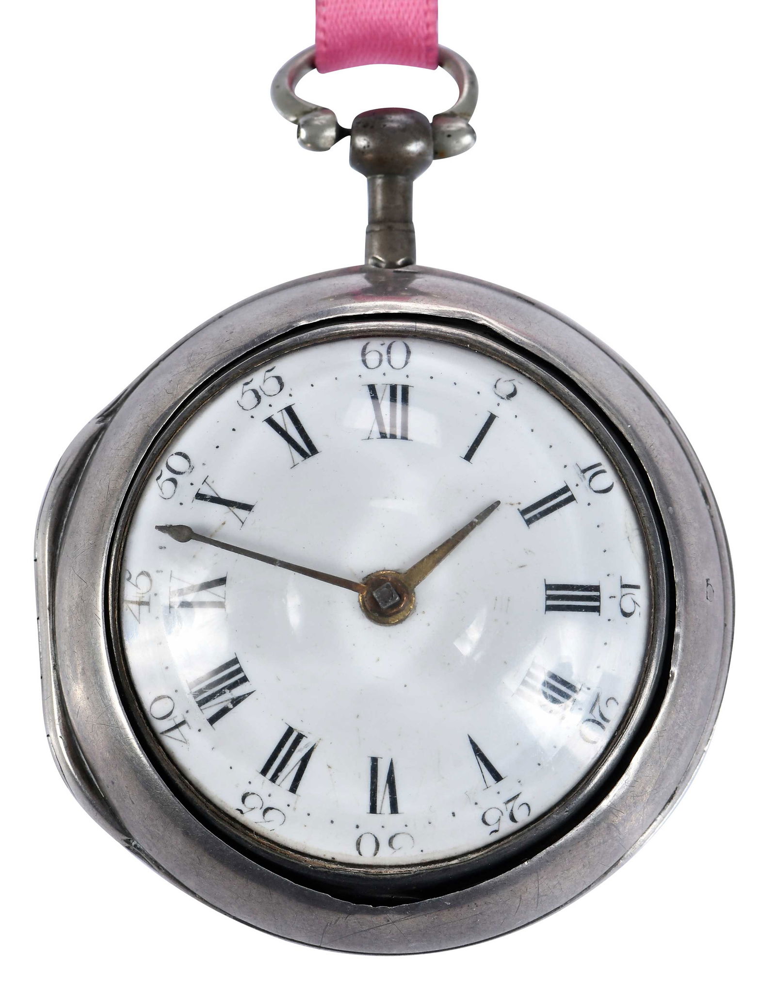 British Verge Fusee Pair Case Pocket Watch with Glass Cloche (1 of 11)