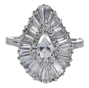 14kt. Diamond Cluster Cocktail Ring