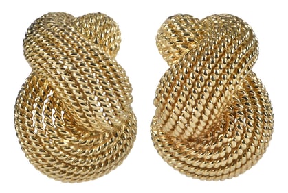 18kt. Italian Textured Earrings