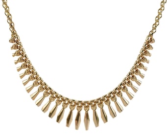 14kt. Italian Graduated Fringe Collar Necklace