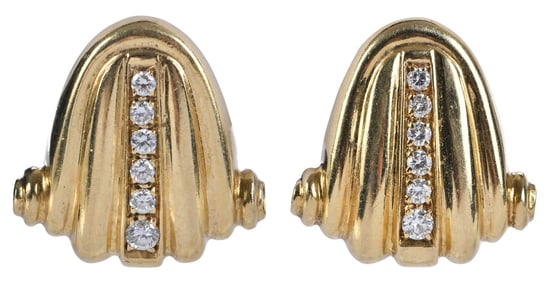 18kt. Cartier Diamond Earrings