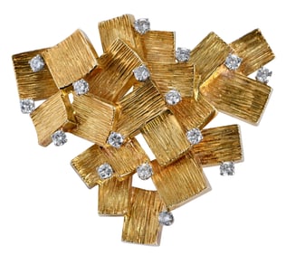 18kt. MCM Diamond Brooch