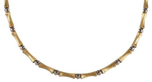 14kt. Two-Tone Fancy Link Necklace